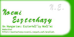 noemi eszterhazy business card